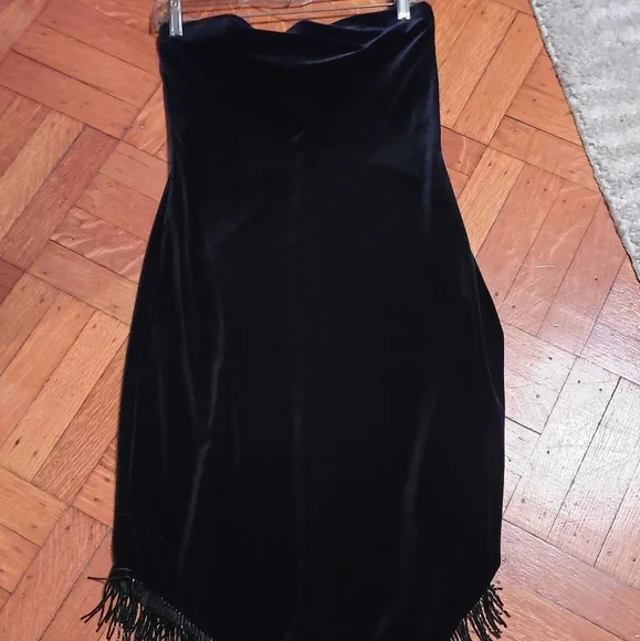 Arden B, Velvet vintage strapless dress - Picture 6 of 8